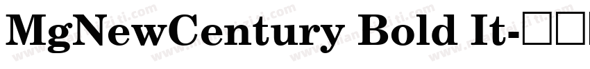 MgNewCentury Bold It字体转换